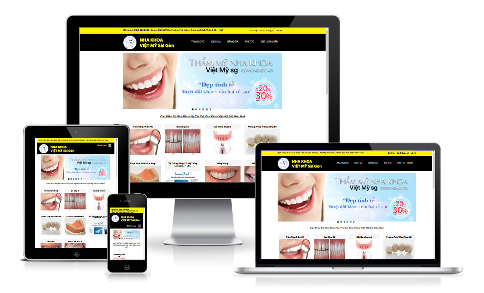 Thiết kế website nha khoa chuyên nghiệp thu hút mọi khách hàng